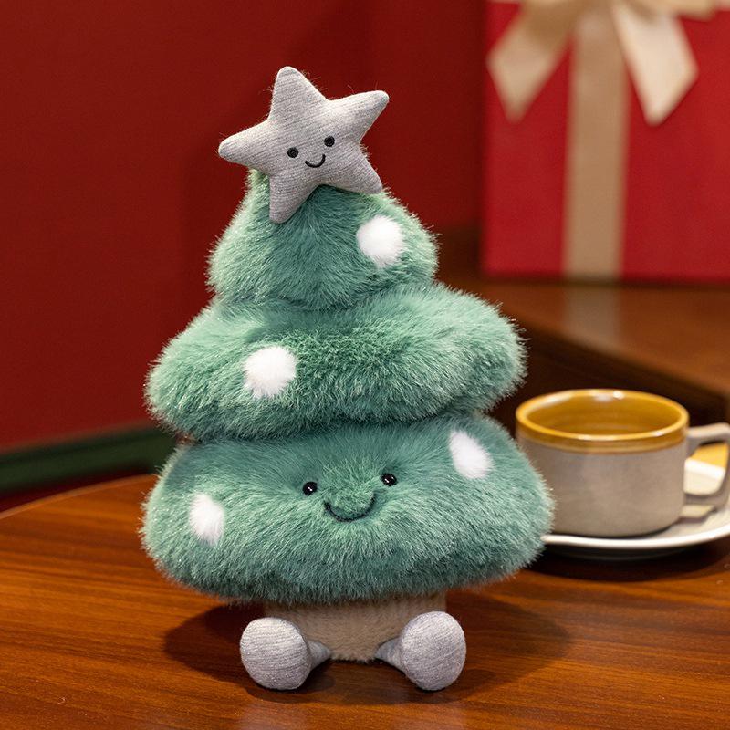 Large Christmas Tree Figurine Dolls - Plush Holiday Decorations for Mall Displays