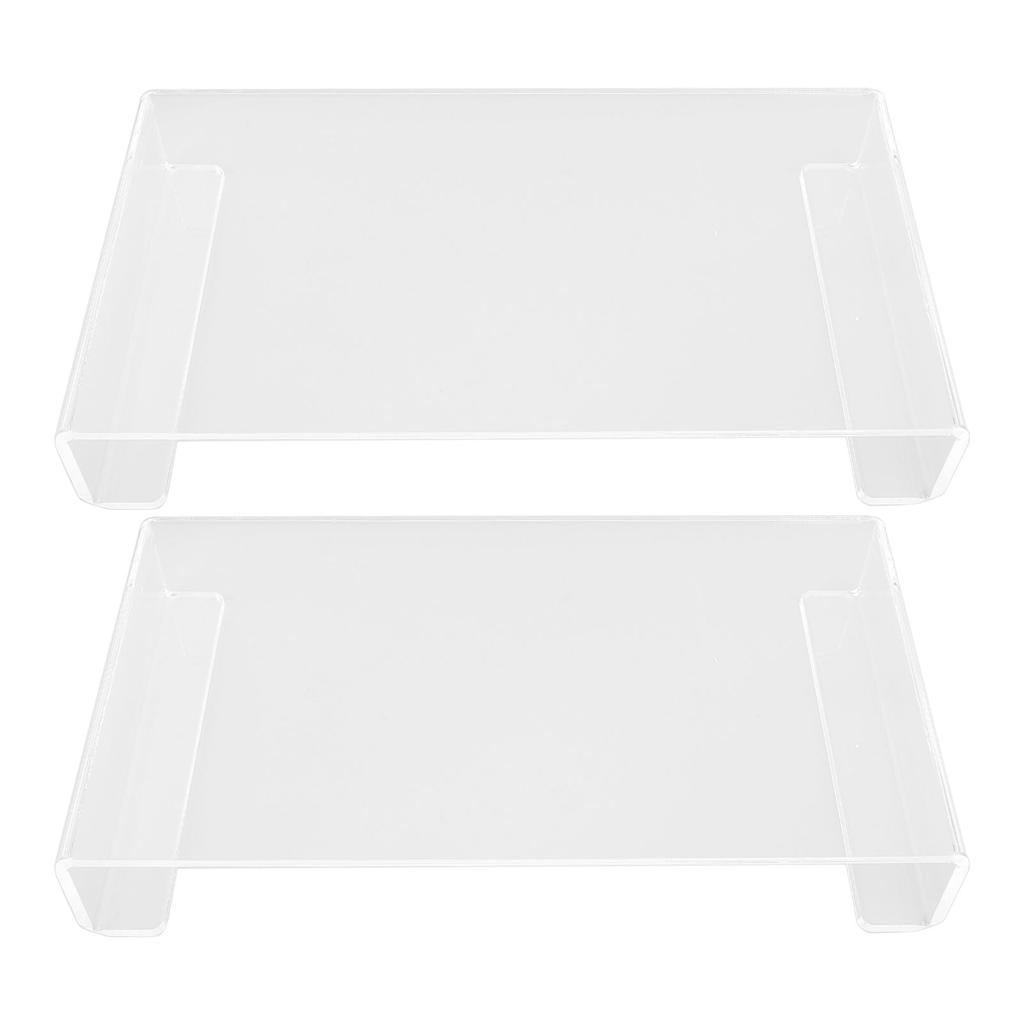 2PCS Acrylic Stand Polished Edges Multi Purpose Acrylic Display Riser for Shower Supplies Vanity