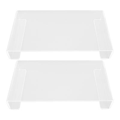 2PCS Acrylic Stand Polished Edges Multi Purpose Acrylic Display Riser for Shower Supplies Vanity