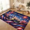 Celebration Theme Crystal Velvet Floor Rug Personalized Custom Name Text Warm Carpet Home Decoration