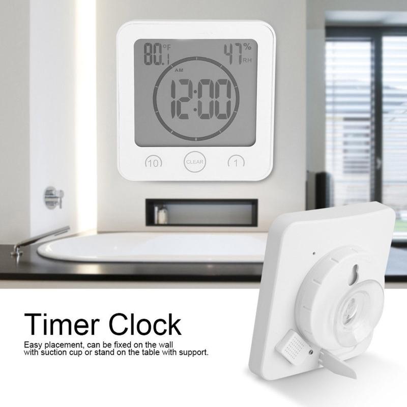 Shower Digital Wall Clock Kitchen Clock Visual Countdown Timer for Time Management Large LED Display Bathroom Shower Kit