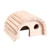 Hamster Holzhaus Niedliche Bogenform Warm Sicher Stabil Meerschweinchen Holzhaus für Hamster Rennmäuse Ratten Kleintiere