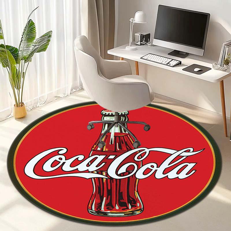 Christmas Gift Halloween Theme Bear Truck Coca Cola Round Carpet Soft Home Decoration Corridor Table and Chair Anti Slip Outdoor Floor Mat Carpet H14