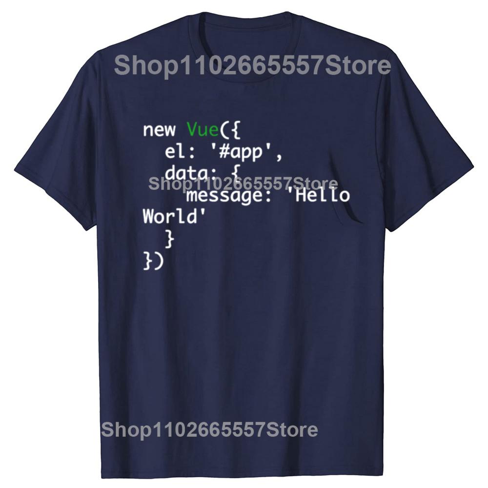 Funny Vuejs VueJs Javascript Framework Graphic Tshirts Unisex Womens Fashion Tshirt Cotton Loose Code Computer Hip Hop T Shirt S