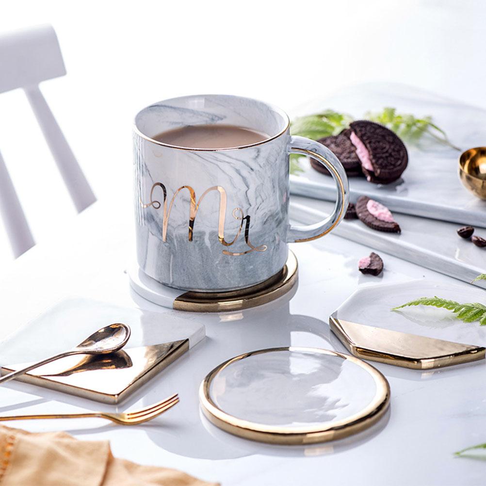 Gold Marmor Untersetzer Keramik Untersetzer Teetassenuntersetzer Tischmatte Untersetzer Kaffee Tee Tasse Platzmatten