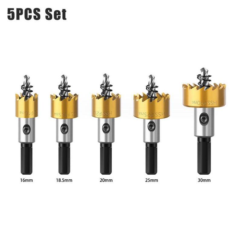 HSS Bi-Metal Hole Saw Kit with Drill Bits for Cutting Metal Stainless Steel Iron And Wood Hole Saw Cutter