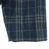MidiUmi Wool Blend Check Pattern Long Sleeve Long Coat Navy Women Used