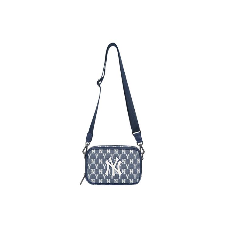 MLB Monogramm Kollektion Polyurethan Polyester Kameratasche, Umhängetasche, Crossbody Tasche Klein Unisex Marineblau 32BGDM011-50N