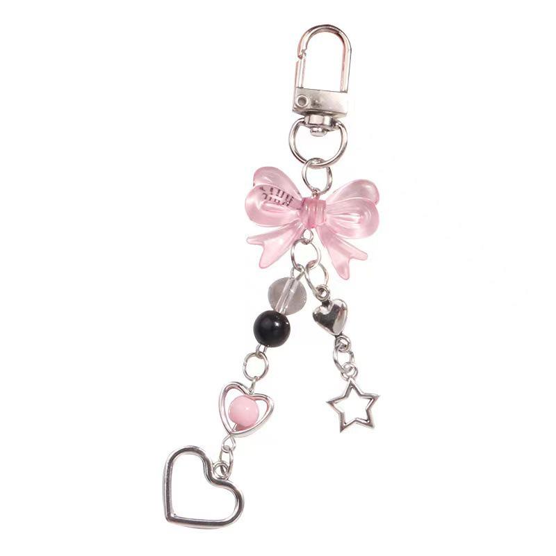 Bow Keychain & Star Tassel Phone Case Camera Bag Charm