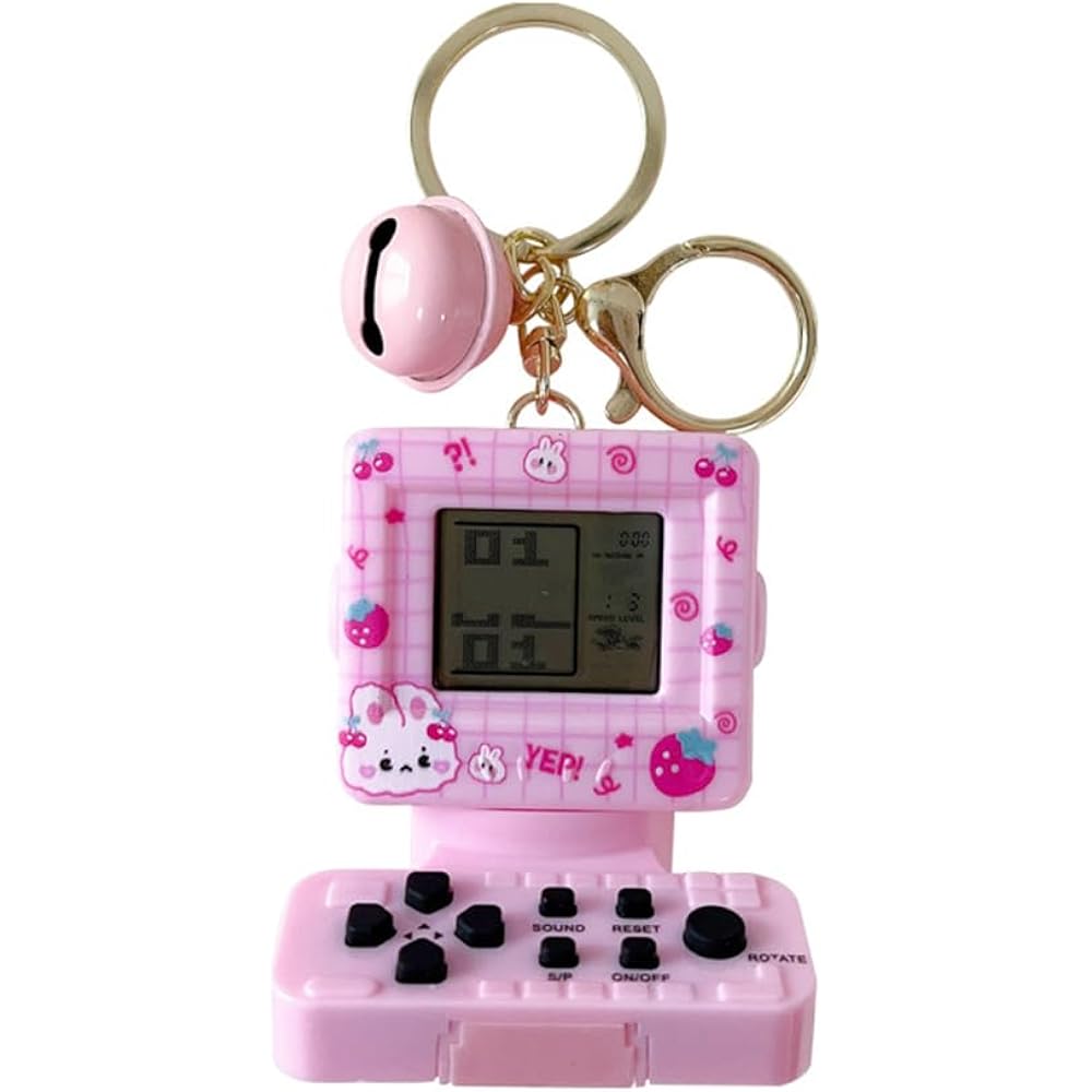 Tetris Portable Game Console Key Holder Nostalgic Toy Cute Key Ring Car Key Key Chain Pendant Kid...