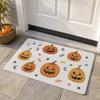 Personalized Doormat Halloween Vintage Gothic Pumpkin Welcome Mat With Moon Autumn Leaves Non‑Slip Entrance Rug Indoor Outdoor