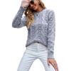 Pullover Langarm-Twist-Strickpullover für Damen