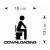 Funny Drop-down English Letters Man Sitting On The Toilet Toilet Wall Sticker Home Decoration