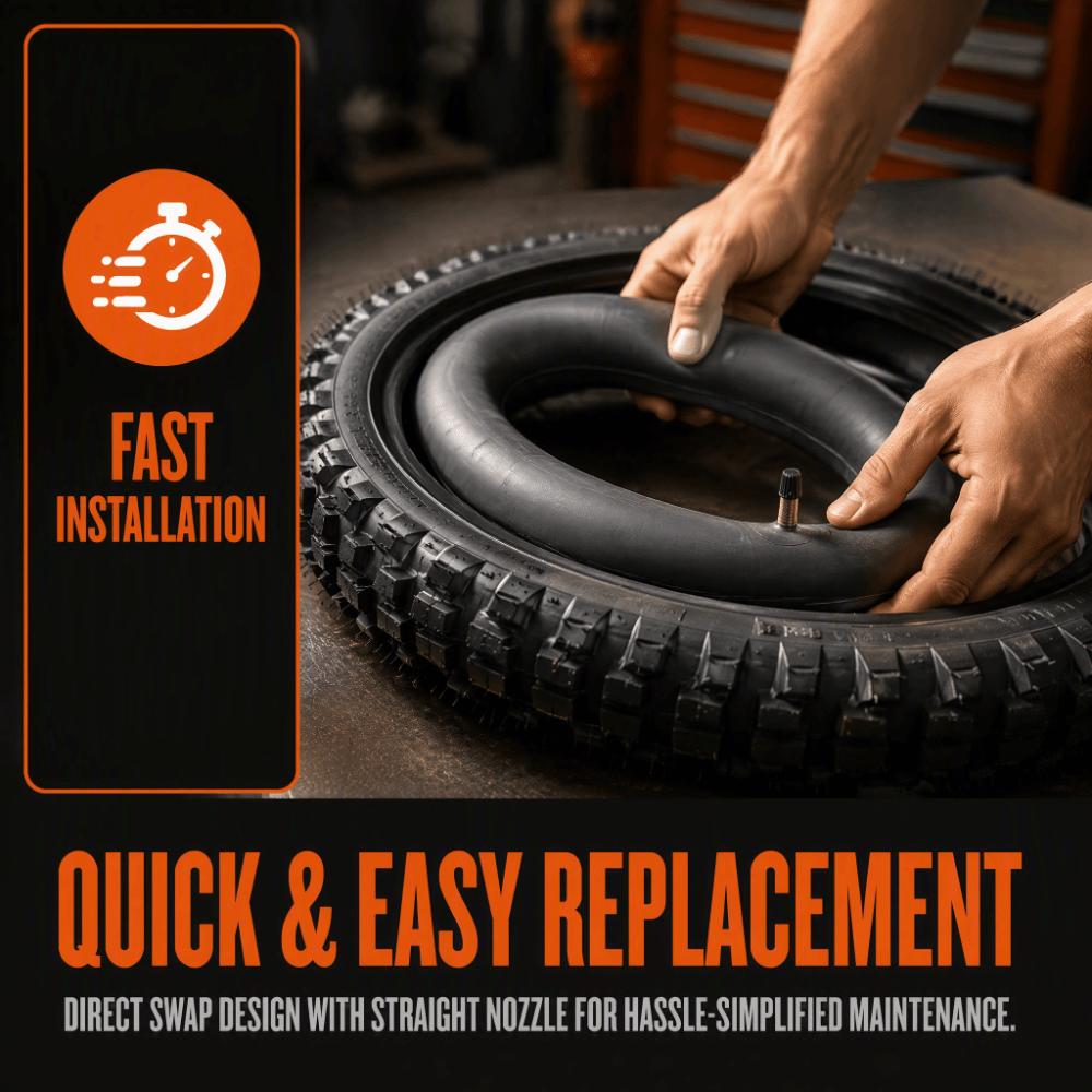 Rubber Tire Set Black Dirt Bike Tire Inner Tube Set for MX350 / MX400 Mini Dirt Bike Trail Travel