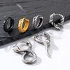 Punk Snake Hoop Earrings for Men,Vintage Waterproof Stainless Steel Sanke Earrings,Gothic Ear Jewelry Gift