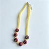 Resin Fruit Charms Fruit Beaded Necklace 3D Beaded Design Glass Beaded Necklace  for Girls