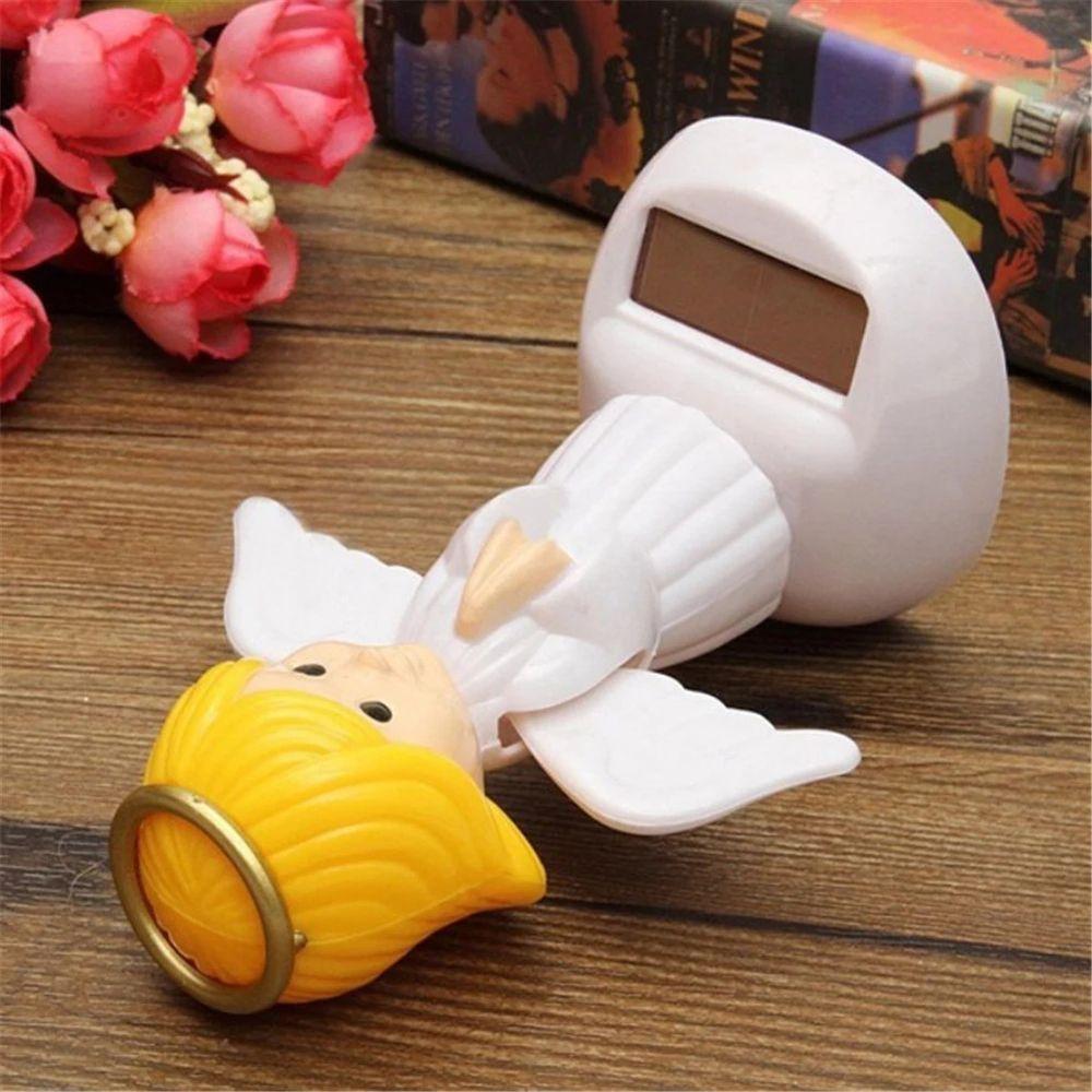 Solar Powered Car Decor Shaking Head Dolls Dancing Flip Dolls Solar Swinging Angel Bobble Head Doll