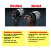 168V 500Nm Cordless Electric Wrench Impact Brushless Driver Power Tool Rechargeable Lithium Battery Household Drill