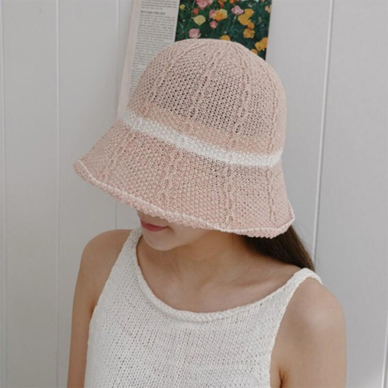 Женская тонкая летняя панама с козырьком C8151_Blue