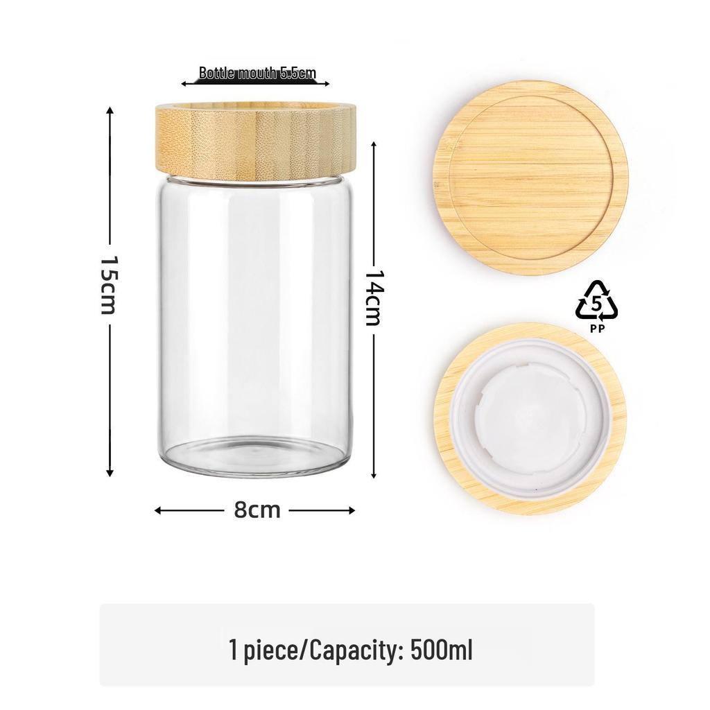 Food Grade Sealed Glass Storage Jar for Tea, Coffee & More