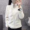 Plus Size Outono Inverno Feminino Casual Cardigan Jaqueta Esportes ao ar livre Floco de Neve Fleece Top Jovem Casal Fleece Roupas