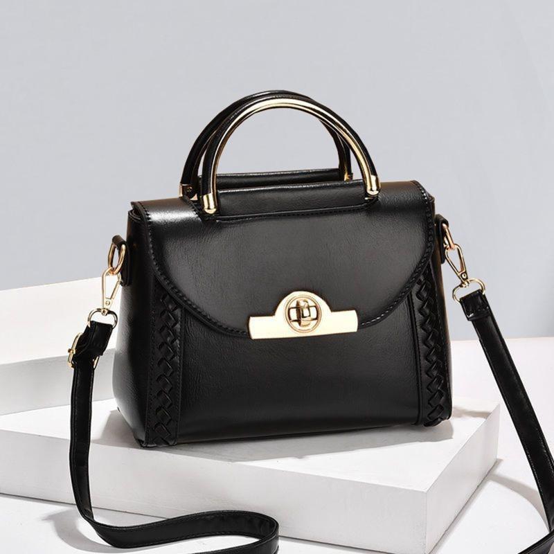 [Send Women's Bags On Behalf of Others] Woven Handbags, New Fashionable Lock Small Square Bags, Single Shoulder Messenger Bags On Behalf of Others
