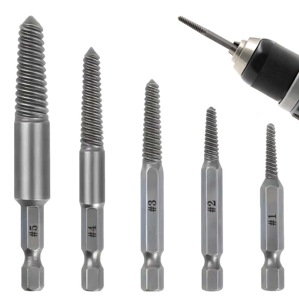 Screw Thread Repair Kit with Screw Screwsaurus Reverse Hex Shank Thread Extractor Hand Tool for Dedicated Screw Head Extractor with Post Ideal for