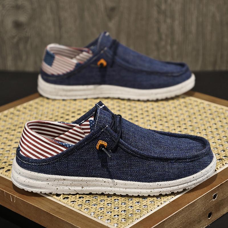 39-48 Men's Denim Cloth Air-breathable Sports Casual Shoes EVA Ultra-light Convenience Outdoor Lazy Shoes