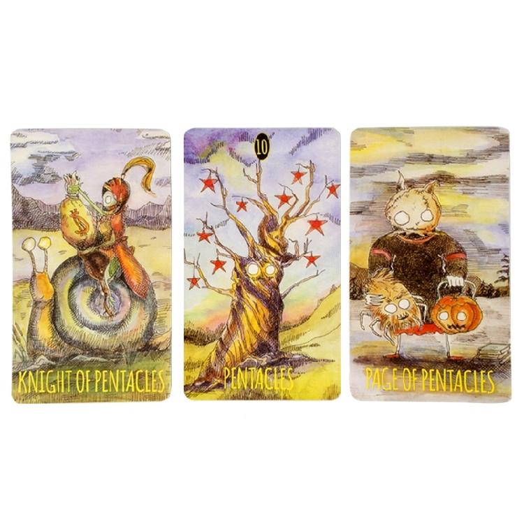 Jeu de société de divination Terre d'Ombre Mystérieuse Cartes de Tarot Édition Complète Anglaise