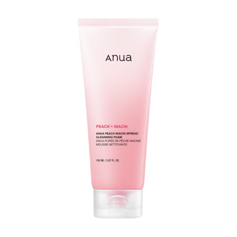 ANUA Peach Niacin Spread Cleansing Foam Brightening & Hydrating Facial Cleanser 150ml