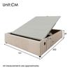 Doppelbett - MUVOE - 160 x 200 cm - Leinen - USB-C - Lattenrost