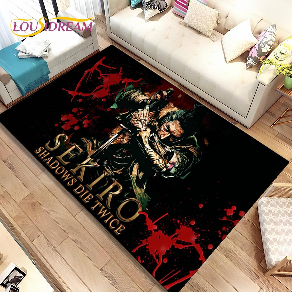 3D HD Sekiro Series Game Gamer Area Rug,Carpet Rug for Home Living Room Bedroom Sofa Doormat Decor,kids Play Non-slip Floor Mat