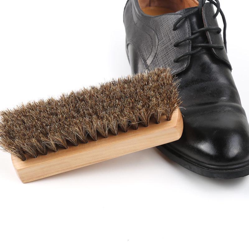 Original Horsehair Shoe Brush for Leather Shoe Polishing