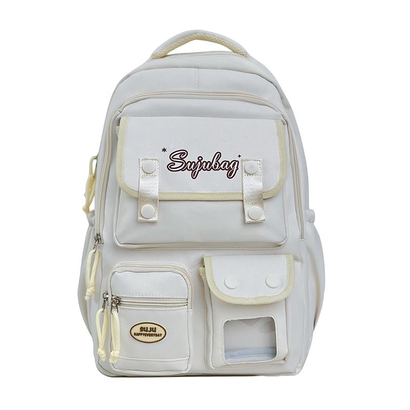 

College Style Large Capacity Schoolbag Women s Color Contrast Backpack Junior High School Students Computer Backpack