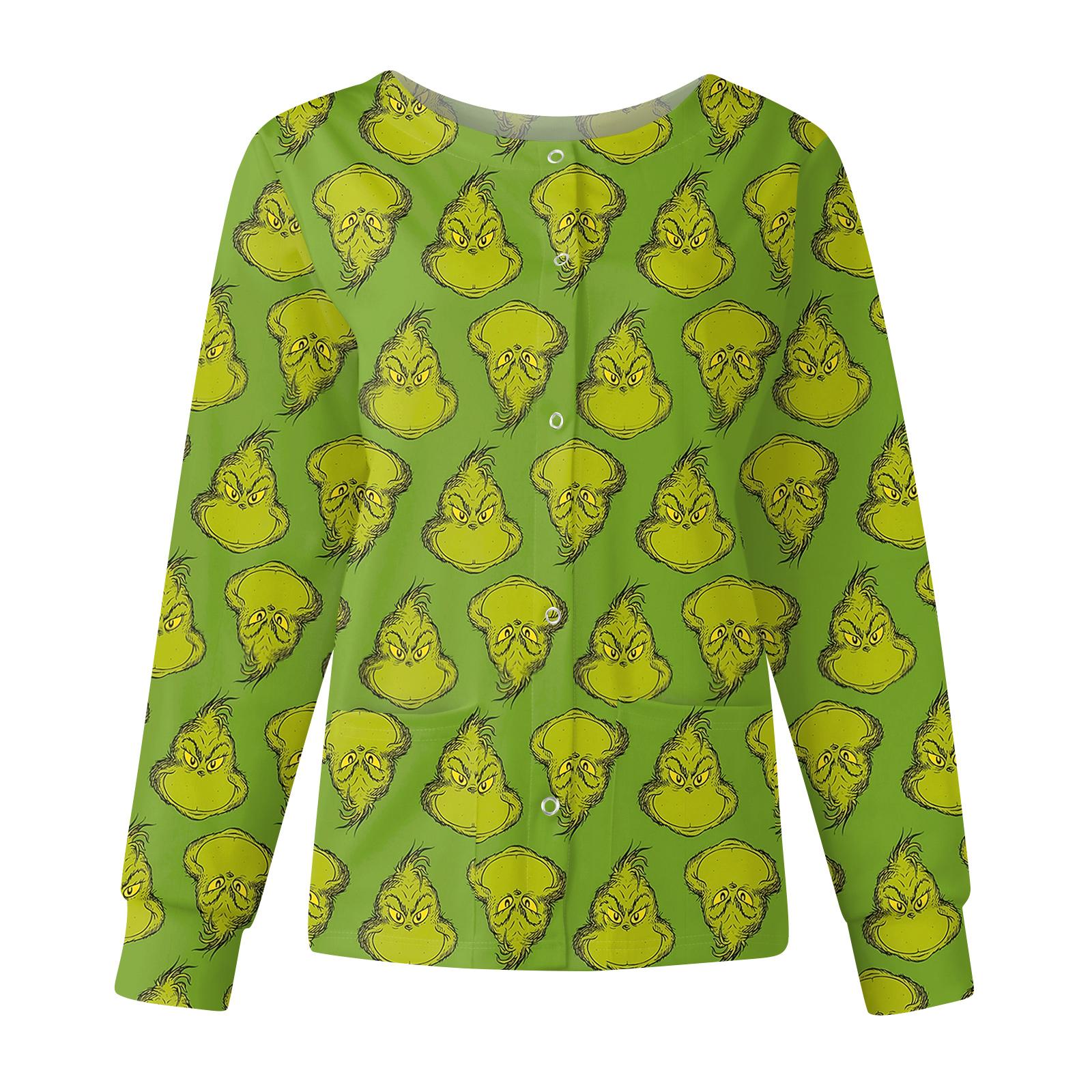 

Женская повседневная модная куртка с длинным рукавом, воротником-стойкой, на одной пуговице, с рождественским принтом, рабочая куртка, топы XXXL