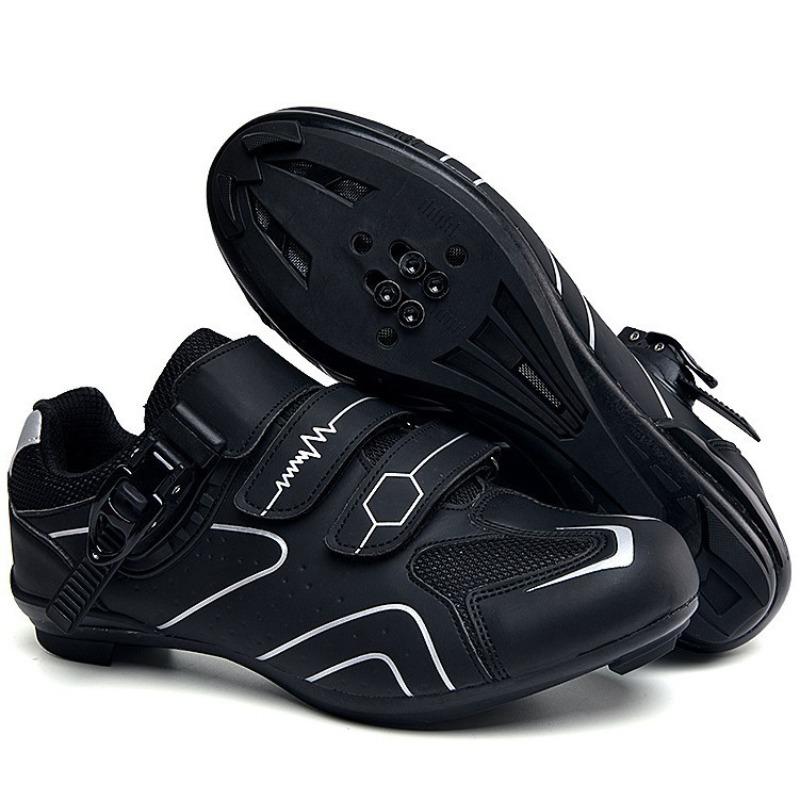 Men Women Hard-Soled Wide-Bottom Cycling Shoes with Locks for Mountain Bikes Road Bikes and Spin Bikes Ideal Casual Sports Shoes