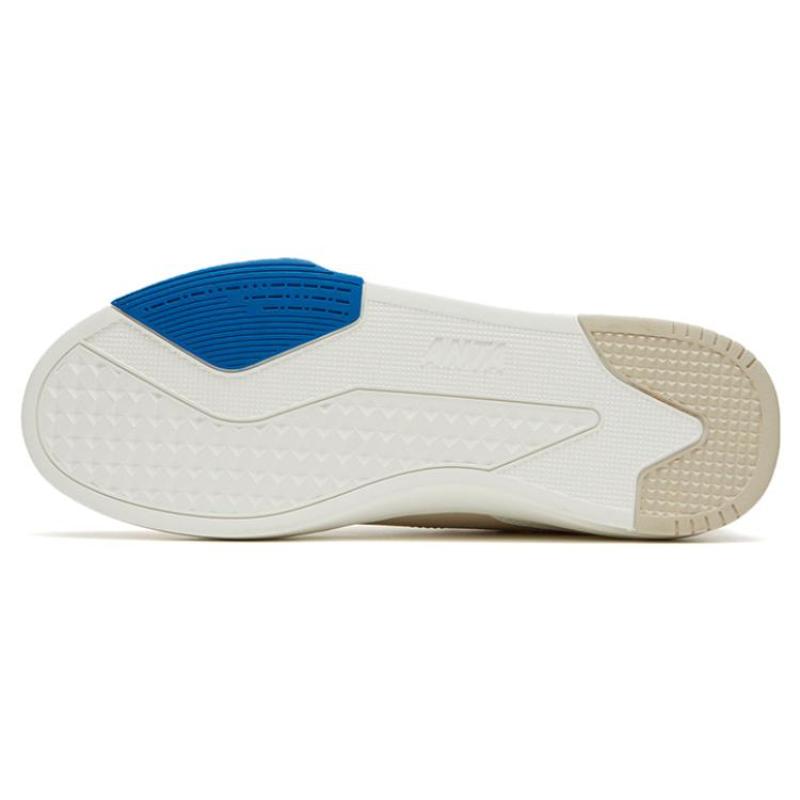 Anta Life Collection Anti-Slip Wear-Resistant Low-Top Skateboard Shoes Men's White Blue Sneakers