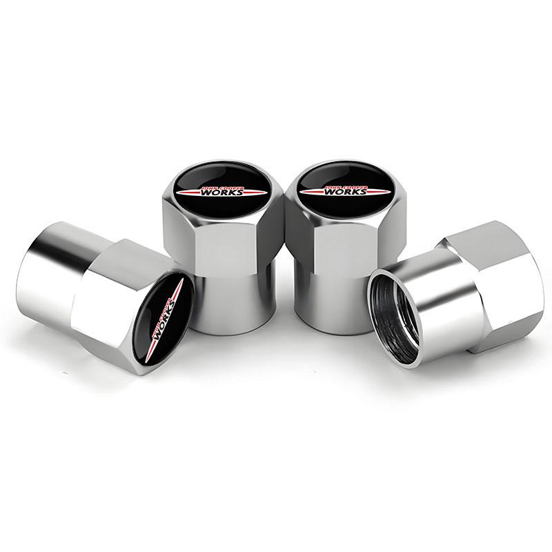 

4Pcs Car Wheel Tire Valve Caps Tyre Stem Covers Accessories For MINI JCW Cabrio Cooper Countryman Aceman Clubman Coupe Paceman