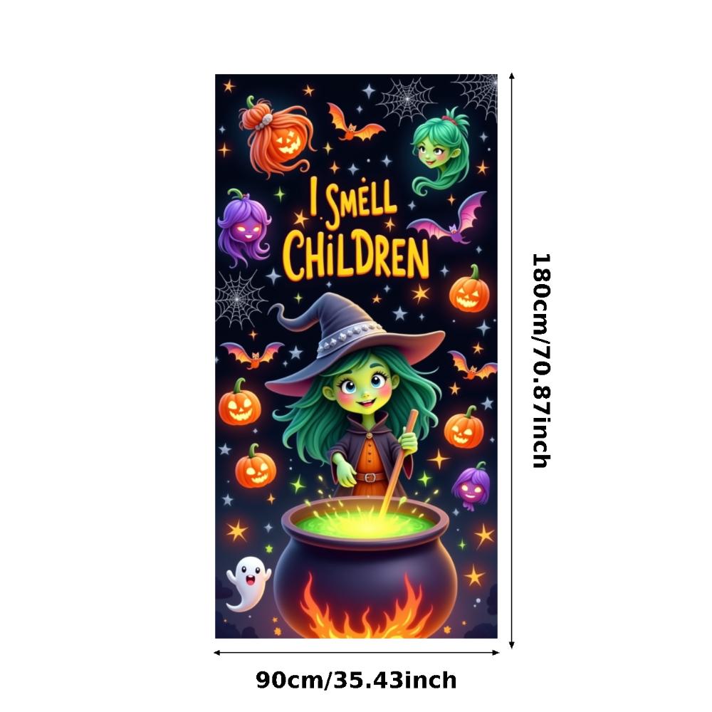 Halloween Banner Kessel Kürbis Banner Halloween Party Banner Farbenfrohes Design für Halloween Party Themenparty