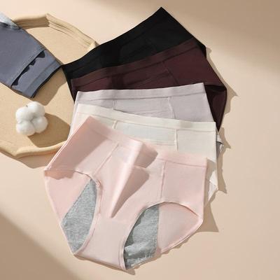 Women Menstrual Panties Widen Period Pants Leak Proof Physiological Mid Waist Underwear Cotton Female Briefs