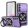 Slide Camera Armor Protection Case For Samsung A56 A36 A26 A16 A55 A35 A25 A15 A17 360° Rotating Magnetic Ring Stand Phone Cover