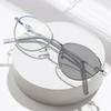 New Photochromic Presbyopia Glasses Small-Frame Metal Oval Blue Light Blocking Goggles Women Reader Eyewear Diopter 0 To +4.0