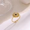 Gold Color Beautiful Eye Style Adjustable Rings For Women Stainless Steel Fashion Punk Anillos Daily Party Jewelry Ring Gifts