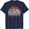 Mechanic Heartbeat Wrench Spanner Retro Sunset Graphic Tee Vintage Auto Repair Short Sleeve T-Shirt