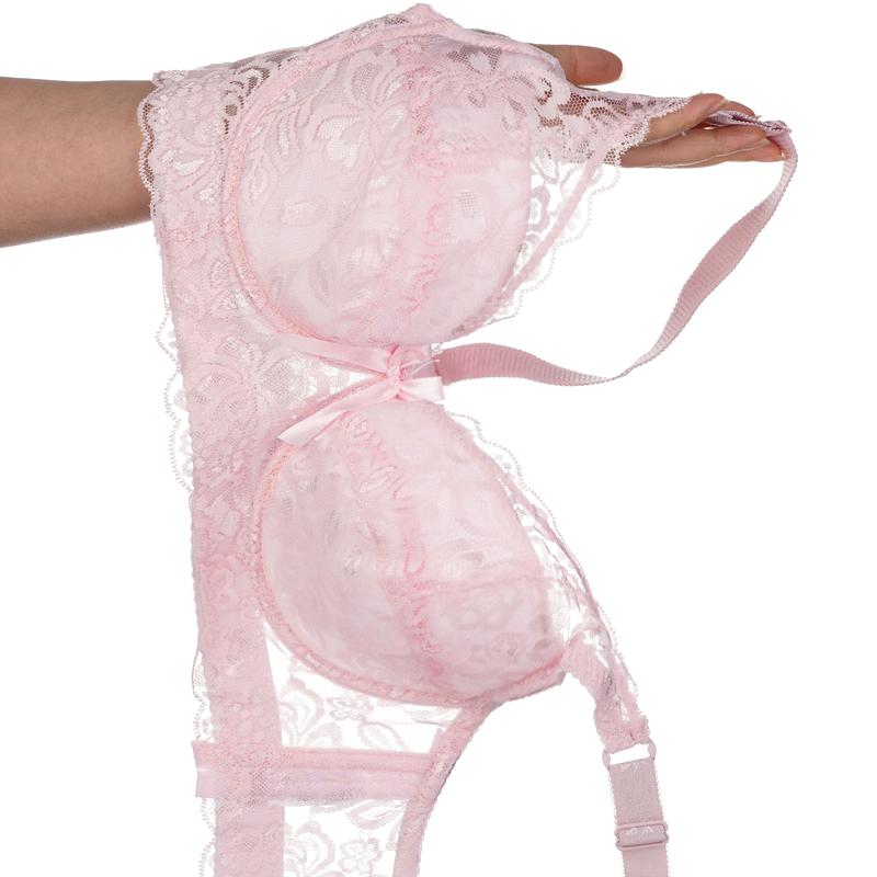 Sexy Lace Hollow Out Breathable Bras for Women Ultra-Thin Solid Color Bra Underwire Push-Up Bras