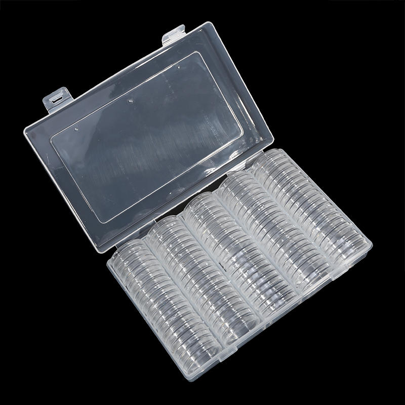 100Pcs/Set Collectible Coin Boxes Protective Coins Transparent Storage Capsules Round Coin Holder Organizer