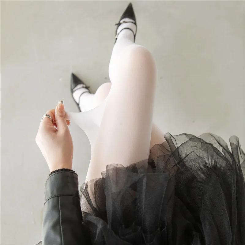 New Pantyhose Female See Through Tights Girl Stockings Slim Lingerie Anti-Hook Silk Wedding Bride'S Leggings 1/