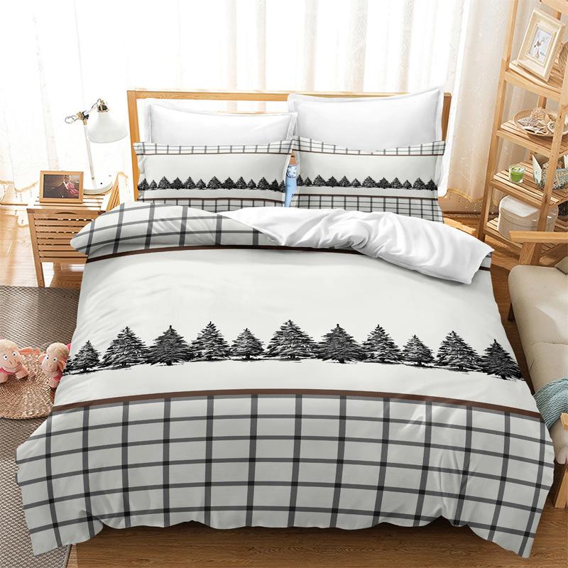 

Comforter Christmas Stripe Christmas Celebration Winter Bedding Set With Zipper Ties For All Season Double Queen King Comforter (quilt)-EU Single(135*200cm)3pcs