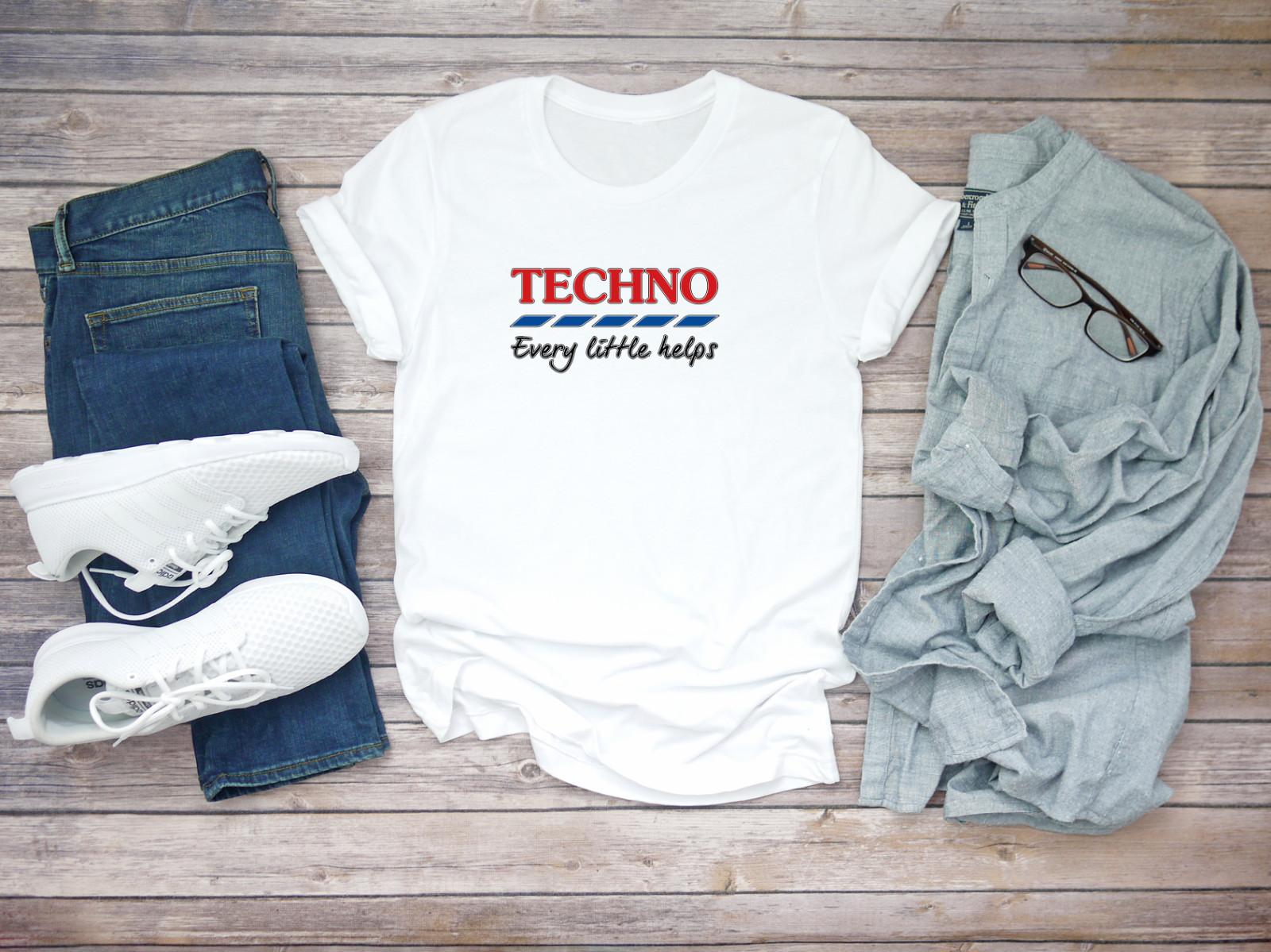 TECHNO Every Little Helps Funny Sarcasm Short Sleeve White Men T-shirt P126 XXXL