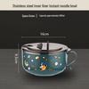 Dormitory Student Instant Noodle and Meal Bowl with Drainer Lid